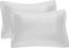 White Cotton-Blend Standard Pillow Shams, Set of 2