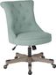 Mist Fabric Armless Swivel Office Chair