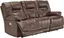 Umber Faux Leather Power Reclining Sofa with Pillow-top Arms