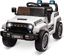 White 12V Kids Ride-On Truck with Remote Control and LED Lights