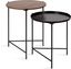 Ulani Modern Round Nesting Tables with Mango Wood and Metal Frame