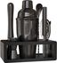 Gunmetal Stainless Steel Bartender Kit with Black Bamboo Stand