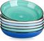 Vancasso Bonita Blue and Green Ceramic Pasta Bowls Set of 6