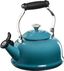 Caribbean Blue Enamel Steel Whistling Tea Kettle, 1.7 Qt.