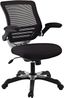 Edge Swivel Task Chair with Adjustable Mesh Fabric Arms, Black