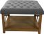 Classic Tufted Gray Fabric Ottoman with Wooden Storage - 31''