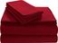 Deep Red Cotton Flannel California King Sheet Set