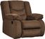 Chocolate Brown Traditional Metal Recliner with Plush Cushions