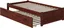 Concord Twin XL Platform Bed with Trundle in Walnut Finish