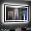 Frameless LED Bathroom Vanity Mirror with Anti-Fog and Dimmable Lights