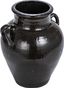 Distressed Dark Brown Clay Decorative Jar Vase