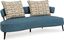 Hollyann 76'' Velvety Blue Transitional Stationary Sofa