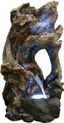 Rustic 39" Brown Tree Trunk Water Fountain with LED Lights