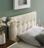 Ivory Twin Tufted Upholstered Fabric Headboard