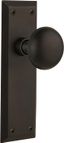 Oil-Rubbed Bronze Rectangular Plate Door Knob Set