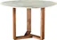 Scandi-Style 48" White Marble Round Dining Table for Six