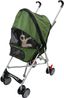 Green Foldable Metal Frame Pet Stroller with Mesh Window