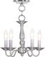 Colonial Elegance Brushed Nickel Mini Chandelier 11" Height