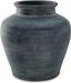 Distressed Blue Ceramic Table Vase with Wide Mouth