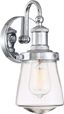 Taylor Chrome 11.5" Clear Glass Shade Wall Sconce