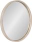 Valenti 18-Inch White Round Wood Vanity Mirror