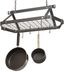 Hammered Steel Ceiling Mounted Pot Rack with Grid