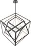 Atlas 50" Black Glass LED Indoor/Outdoor Chandelier