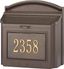 Large Bronze and Gold Lockable Aluminum Wall-Mounted Mailbox