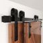 Black Heavy Duty Sliding Barn Door Hardware Kit