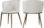 Skylar Petite White Faux Leather Dining Chair with Gold Legs