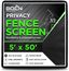 Black 5' x 50' Privacy Fence Screen with UV Resistance