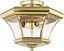 Beacon Hill Polished Brass 3-Light Ceiling Mount with Clear Beveled Glass