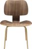 Low Profile Walnut Wood Side Chair with Natural Design