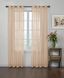 Latte Sheer Grommet Polyester Window Curtain Panel 59x63