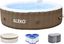 Aleko Brown and White Round Inflatable Hot Tub Spa