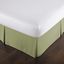 Sage Green Twin Size Pleated Polyester Bed Skirt with 15-Inch Drop