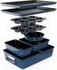 NutriChef 8-Piece Blue Nonstick Stackable Bakeware Set