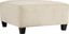 Contemporary Beige Chenille Oversized Footstool 39"x39"