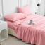 Blush Pink Microfiber Queen Sheet Set with Deep Pockets