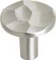 Kamari Brushed Nickel Round Cabinet Knob with Mounting Hardware