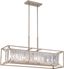 Aged Platinum Crystal 4-Light Linear Chandelier