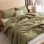 Olive Green Microfiber King Comforter Set with Pillowcases