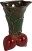 Green and Red Ceramic Radish Wall Vase Planter