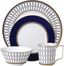 Renaissance Gold Porcelain 4-Piece Dinnerware Set for 1 - White