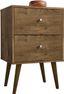 Liberty Rustic Brown 2-Drawer Nightstand with Solid Wood Legs