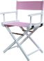 Classic Magenta Canvas Director's Chair with Natural Wood Frame