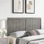 Gray Full Size Rubberwood and MDF Veneer Headboard