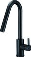 Matte Black Stainless Steel Pull-Down Kitchen Faucet