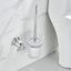 Crystal Wall-Mounted Toilet Brush Holder with Polished Silver Handle