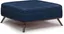 Owen Mid-Century Distressed Dark Blue Faux Leather Storage Ottoman